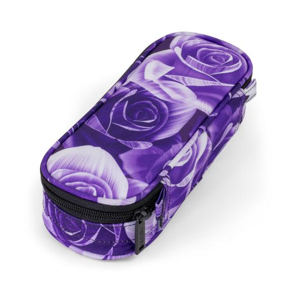 purple rose box penalhus med lilla roser