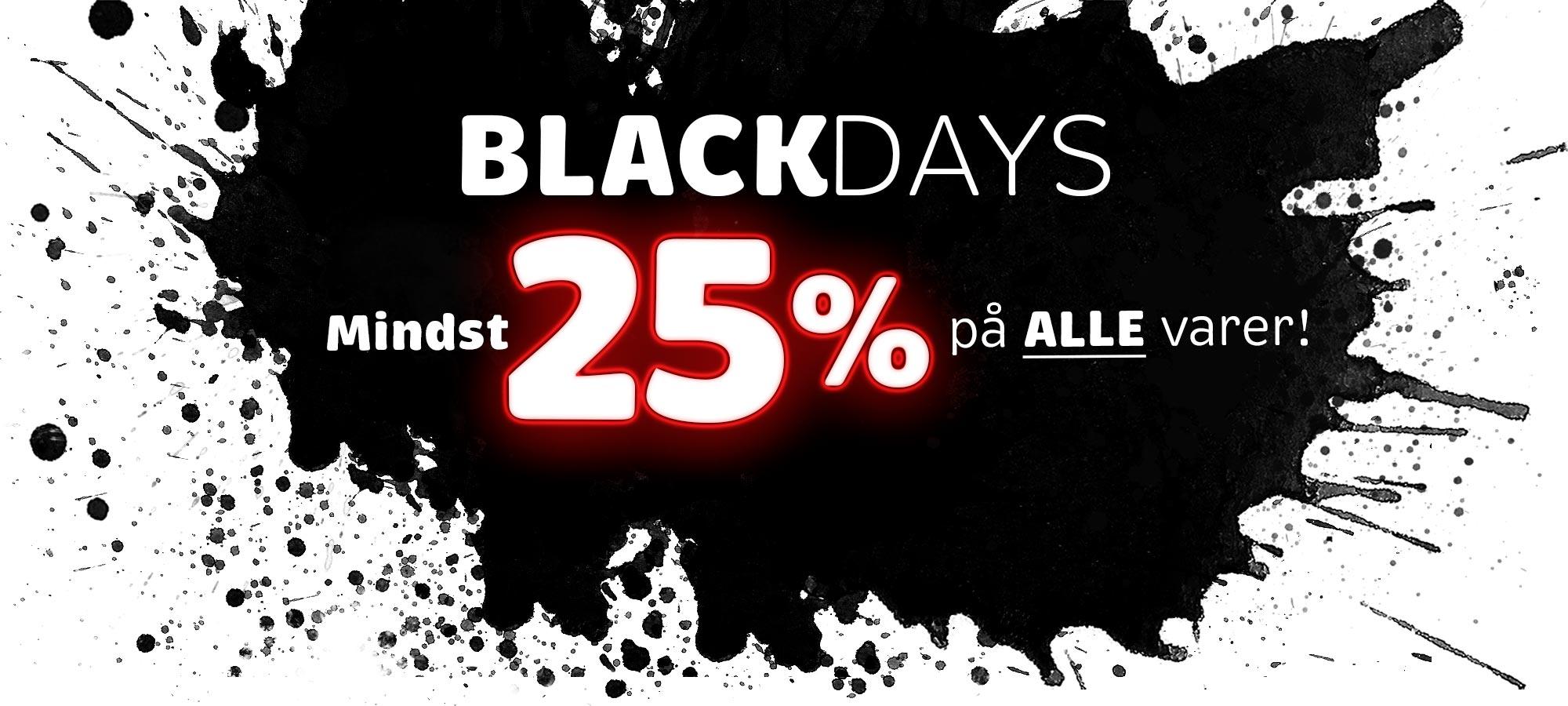 Black friday, black days 25%