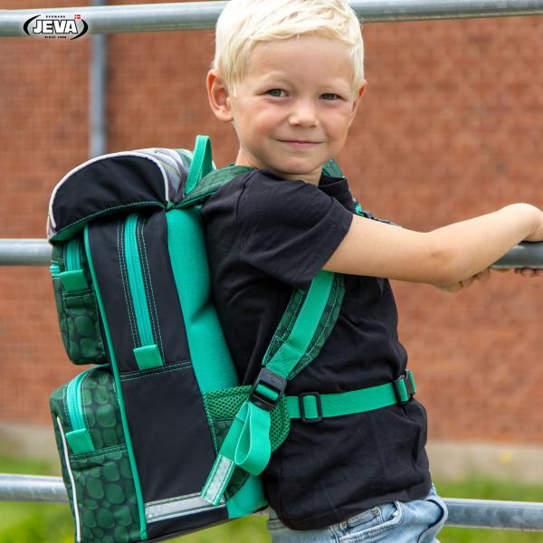 skoletaske med ergonomisk ryg