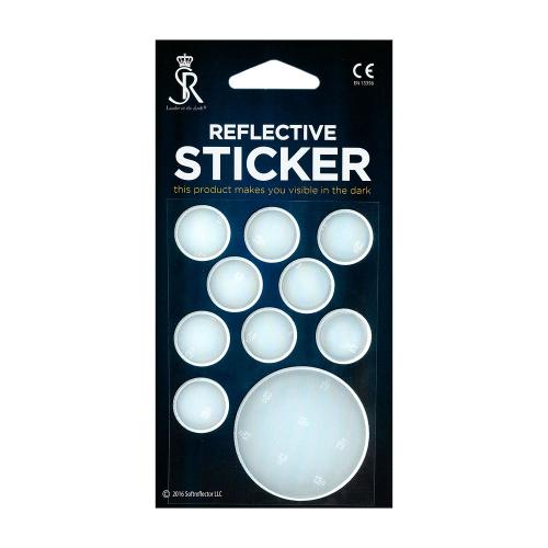 refleks stickers, hvid