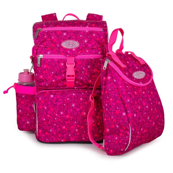 Pink skoletaske til 0.-2. klasse