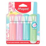 Highlighter sæt peach/pink/blue/green