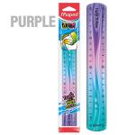 lineal 20 cm purple - til børn