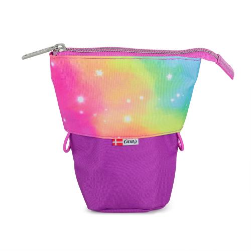 pull-down-penalhus med regnbuemønster