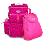 Pink skoletaske til 0.-2. klasse