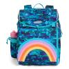 skoletaske med havfruemønster og regnbue
