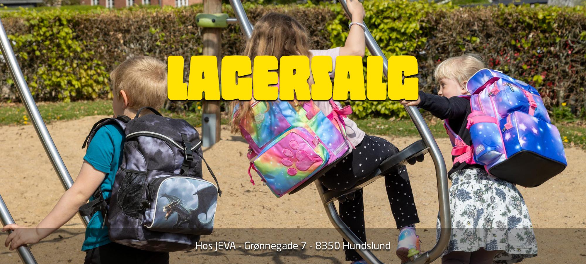 lagersalg af skoletasker