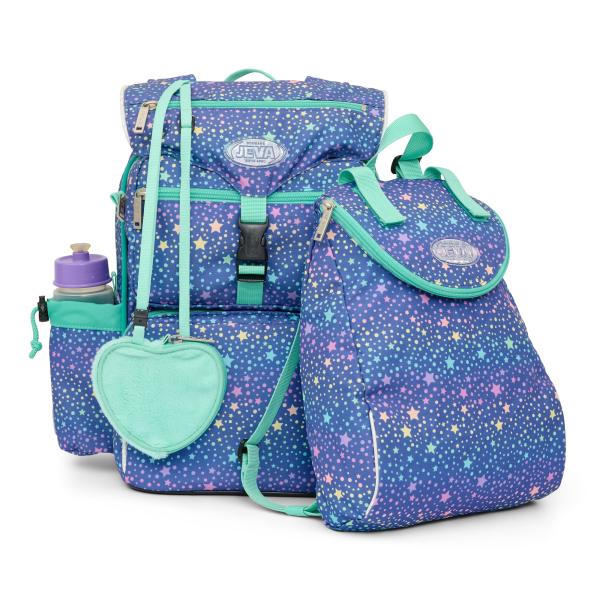 Skoletaske med gymnastiktaske og drikkedunk