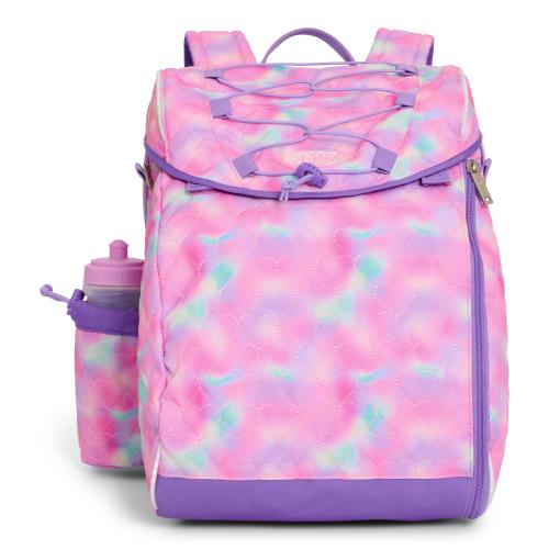 Skoletaske med havfruemønster og regnbue